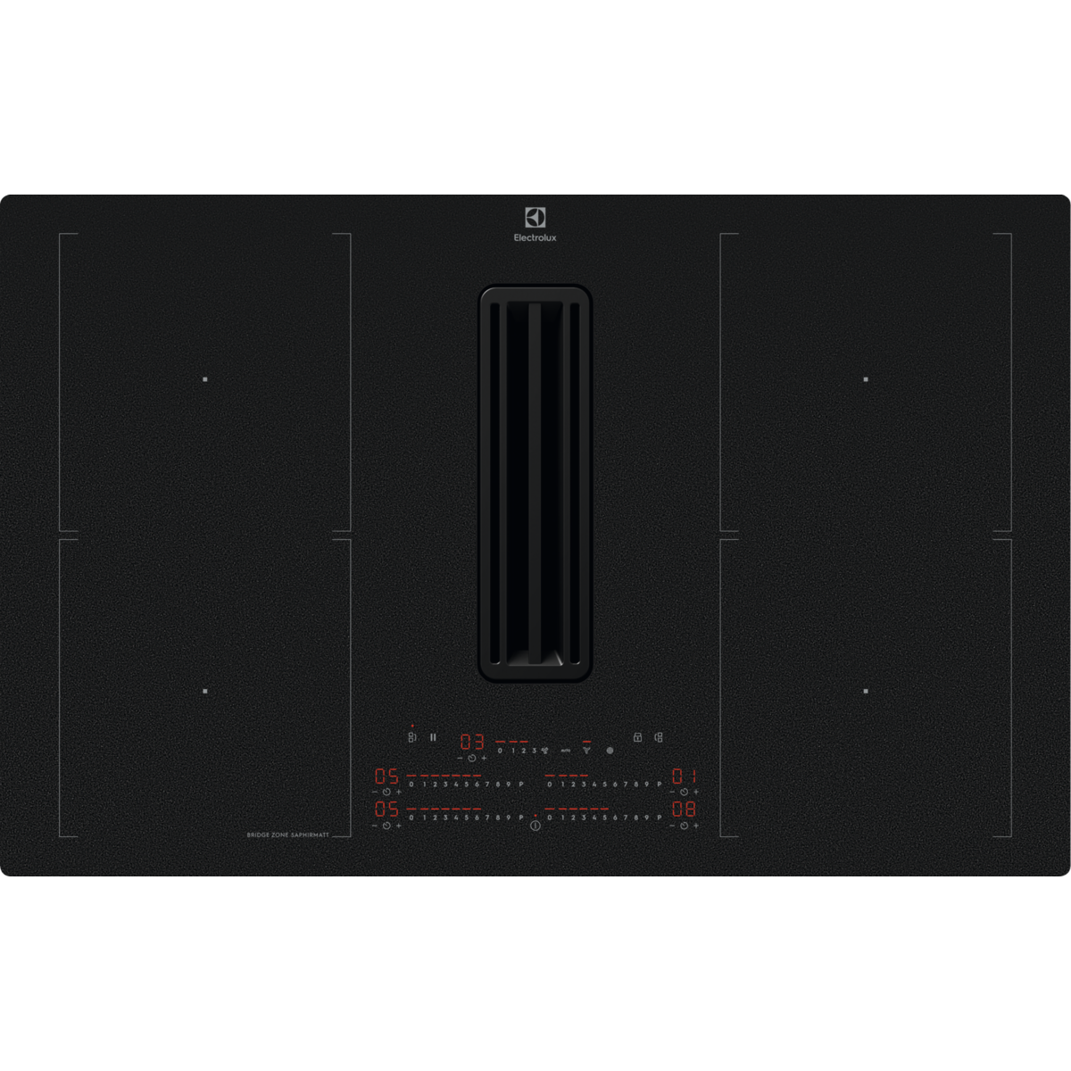 Electrolux - Induktionshäll med inbyggd fläkt - EHH80KB7SC