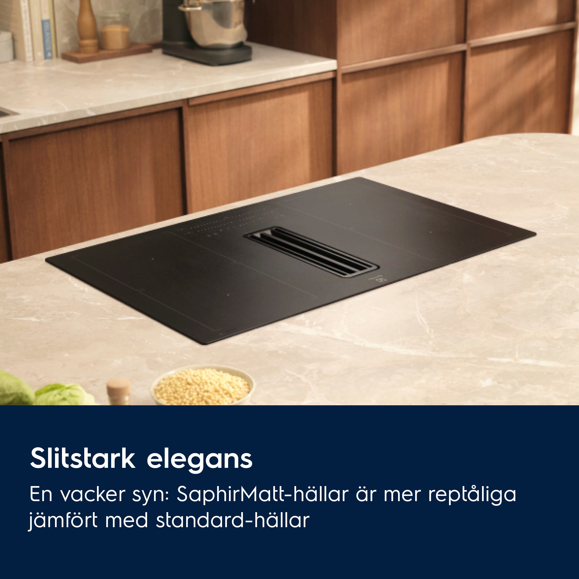 Electrolux - Induktionshäll med inbyggd fläkt - EHH80KB7SC