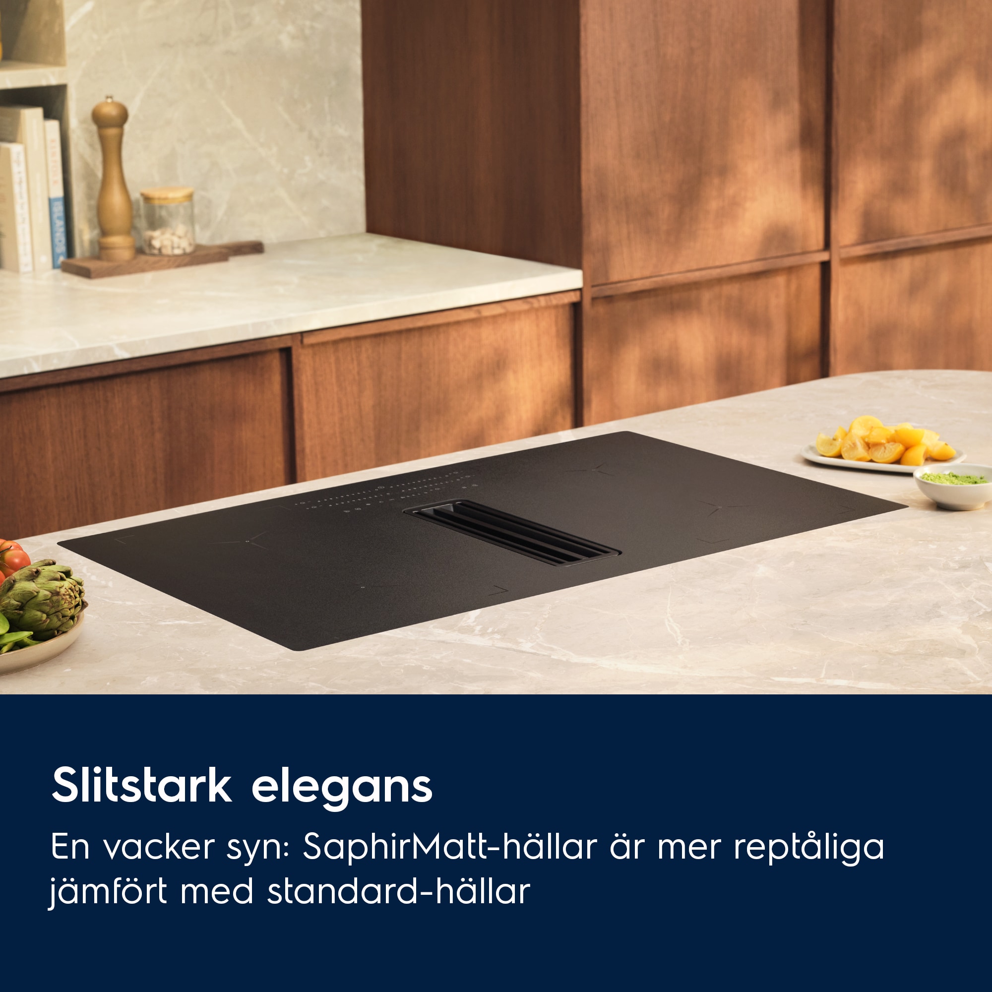 Electrolux - Induktionshäll med inbyggd fläkt - EHH80KB7SC