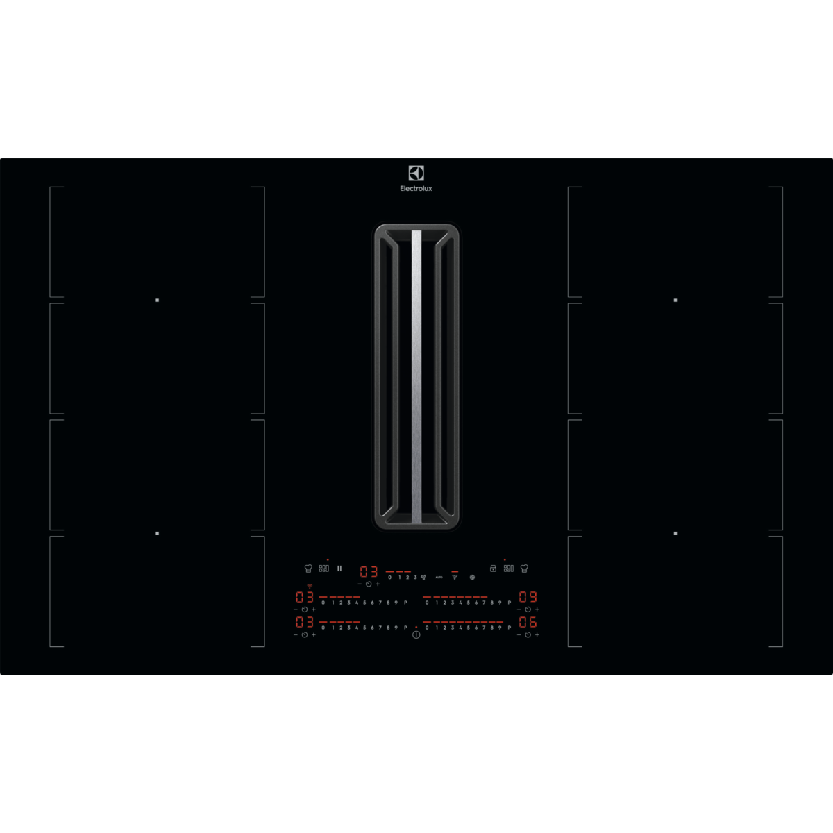 Electrolux - Induktionshäll med inbyggd fläkt - HHOF875S